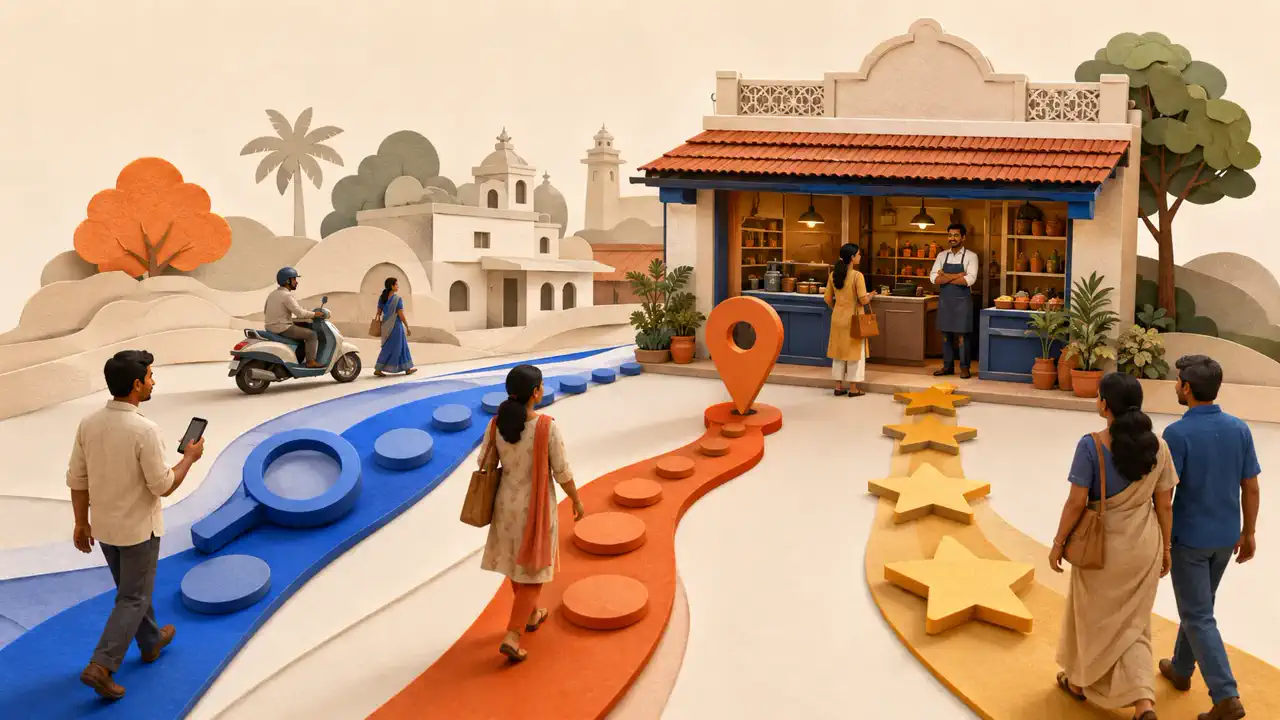 Karnataka customers discovering a local business through search, maps and trusted reviews